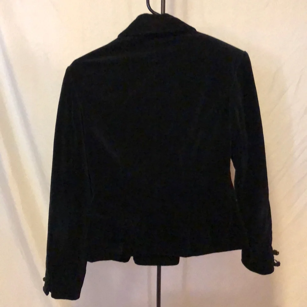 Esprit black 100% cotton velvet blazer w buttons
